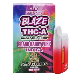 Buy Grand Daddy Purp Indica Delta King Blaze Vape Cartridge