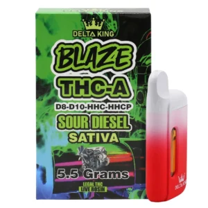 Buy Sour Diesel Sativa Delta King Blaze Vape Cartridge