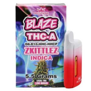 Buy Zkittlez Indica Delta King Blaze Vape Cartridge